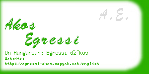 akos egressi business card